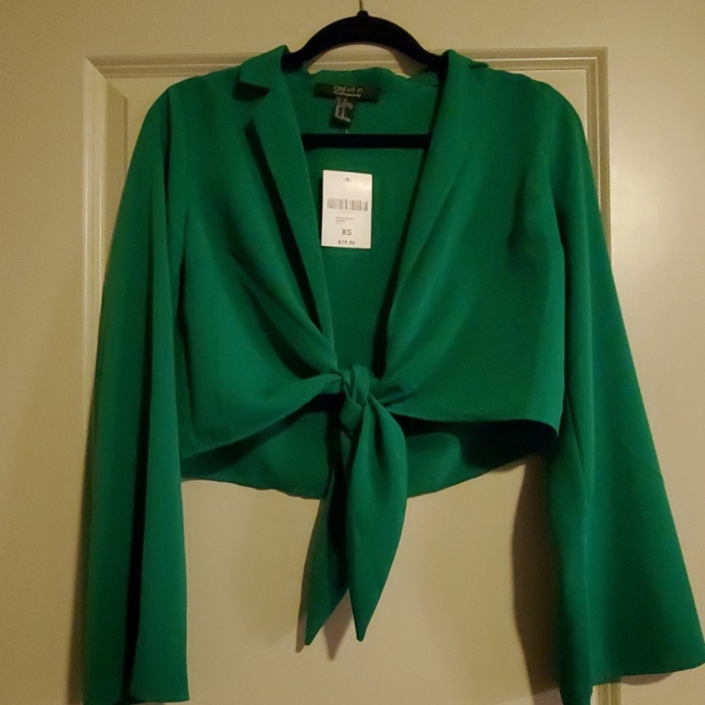 Forrest green crop top